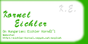 kornel eichler business card
